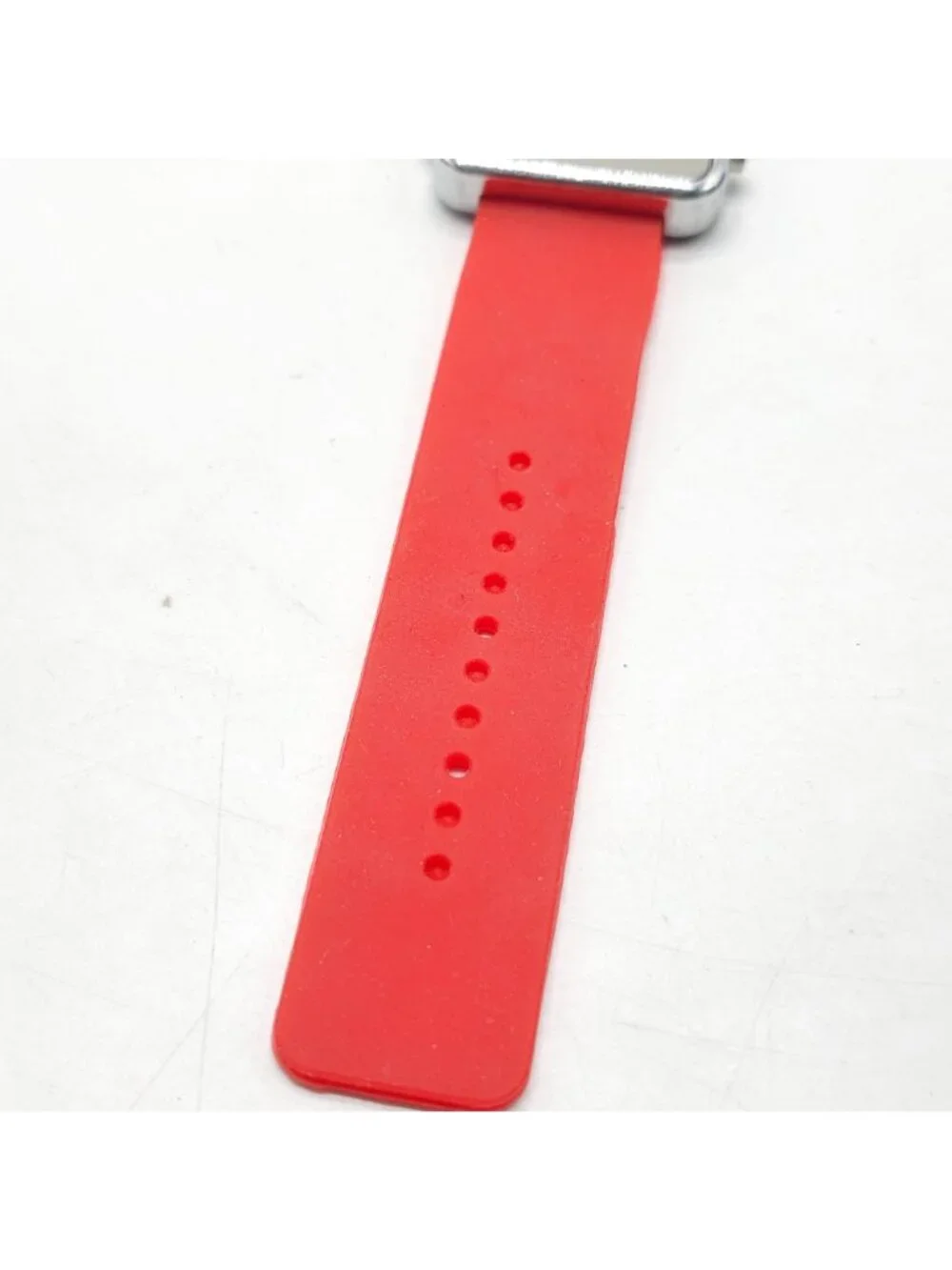 Vintage Adidas LED Digital Watch With Red Silicone Strap Stainless Steel C699